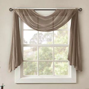 Madison Park Avery Solid Crushed Scarf Sheer/ Size 216"x42"